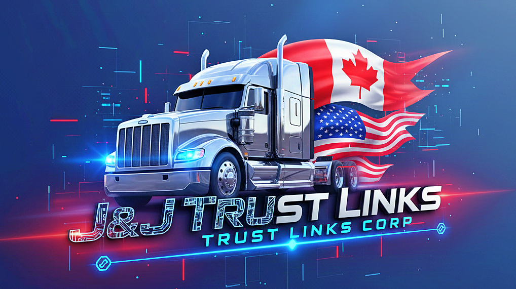 Load video: Unlock Success in Cross-Border Freight with J&amp;J Trust Links CorpDiscover how J&amp;J Trust Links Corp is redefining logistics, compliance, and operational support for transportation professionals across the U.S. and Canada. 🚛🌎In this video, we walk you through everything we offer—from regulatory filings (USDOT, MC, BOC-3, TXDMV, UCR, 2290) and dispatching, to freight forwarding, cross-border compliance, AI-powered ELD and dash cam solutions, drug and alcohol testing, and business formation support.